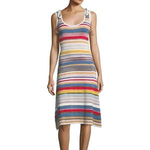 Veronica Beard Dulce Metallic Striped Dress